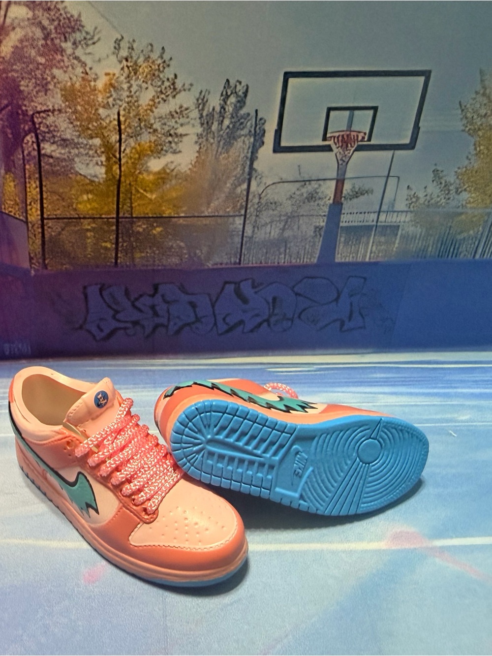 Pink & Blue Nike Mini Collectible Sneakers